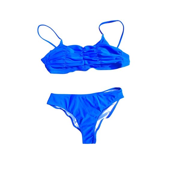 Herseas Blue Bikini Set With Ruched Top & Adjustable Straps*Medium *NWT - Picture 1 of 10